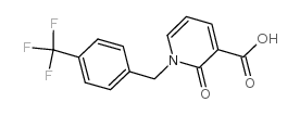 2-氧代-1-[4-(三氟甲基)苄基]-1,2-二氢-3-吡啶羧酸结构式