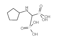 [(cyclopentylamino)-phosphonomethyl]phosphonic acid Structure