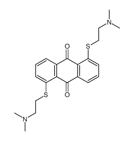 1,5-bis[2-(dimethylamino)ethylsulfanyl]anthracene-9,10-dione Structure