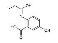 Benzoic acid, 5-hydroxy-2-[(1-oxopropyl)amino]- (9CI) Structure