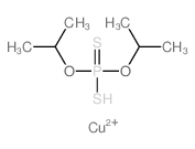 (SP-4-1)-双[O,O-二(1-甲乙基)二硫代磷酸根合-S,S]铜结构式