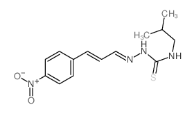 Hydrazinecarbothioamide,N-(2-methylpropyl)-2-[3-(4-nitrophenyl)-2-propen-1-ylidene]- Structure