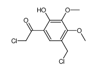 2-Chloro-2'-hydroxy-3',4'-dimethoxy-5'-chloromethylacetophenone结构式