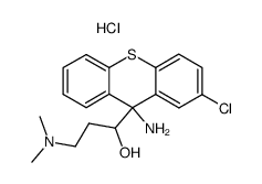 9-amino-2-chloro-9-(1-hydroxy-3-dimethylaminopropyl)thioxanthene dihydrochloride结构式