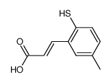 2-mercapto-5-methylcinnamic acid Structure