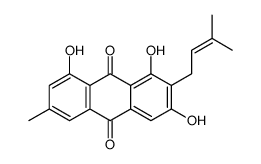 1,3,8-Trihydroxy-6-methyl-2-(3-methyl-2-butenyl)-9,10-anthraquinone Structure