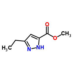 3-乙基-1H-吡唑-5-羧酸甲酯结构式