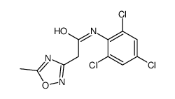 2-(5-methyl-1,2,4-oxadiazol-3-yl)-N-(2,4,6-trichlorophenyl)acetamide Structure