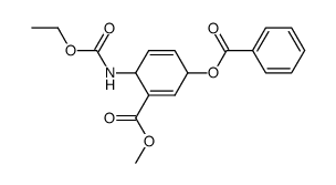 methyl 1-benzoyloxy-4-ethoxycarbonylamino-2,5-cyclohexadien-3-carboxylate Structure