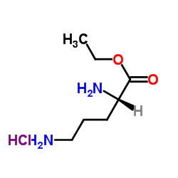 Ethyl L-ornithinate hydrochloride (1:1) structure