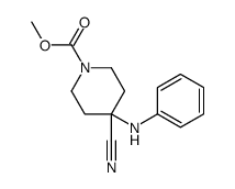 methyl 4-cyano-4-(phenylamino)piperidine-1-carboxylate结构式