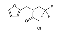 2-CHLORO-N-(2-FURYLMETHYL)-N-(2,2,2-TRIFLUOROETHYL)ACETAMIDE结构式