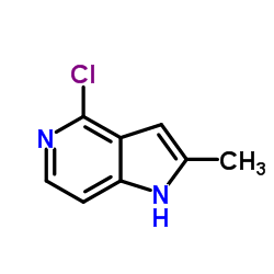 4-氯-2-甲基-1H-吡咯并[3,2-c]吡啶结构式