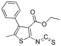 2-硫代异氰酸酯邻-5-甲基-4-苯基-噻吩-3-羧酸乙酯结构式