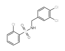 2-氯-n-(3,4-二氯-苄基)-苯磺酰胺结构式