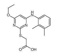 2-[4-(2,3-dimethylanilino)-6-ethoxypyrimidin-2-yl]sulfanylacetic acid结构式