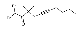 1,1-dibromo-3,3-dimethyldec-5-yn-2-one Structure