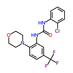 1-(2-Chlorophenyl)-3-[2-(4-morpholinyl)-5-(trifluoromethyl)phenyl]urea Structure