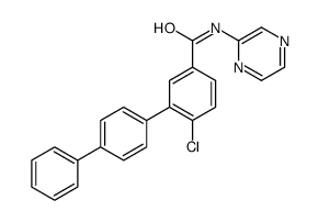4-chloro-3-(4-phenylphenyl)-N-pyrazin-2-ylbenzamide Structure