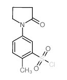 2-甲基-5-(2-氧代吡咯烷-1-基)苯磺酰氯结构式