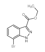 7-溴-1H-吲唑-3-羧酸乙酯结构式