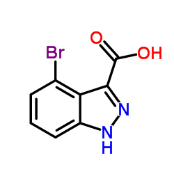 4-溴-1H-吲唑-3-甲酸结构式