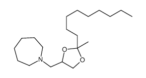 1-[(2-methyl-2-nonyl-1,3-dioxolan-4-yl)methyl]azepane结构式