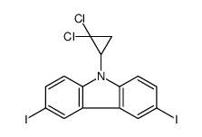 9-(2,2-dichlorocyclopropyl)-3,6-diiodocarbazole结构式