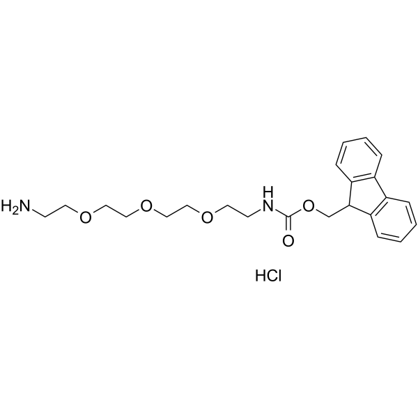 FmocNH-PEG3-CH2CH2NH2 hydrochloride结构式