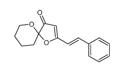 2-(2-phenylethenyl)-1,10-dioxaspiro[4.5]dec-2-en-4-one结构式
