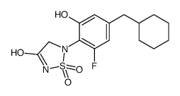5-[4-(环己基甲基)-2-氟-6-羟基苯基]-1,2,5-噻二唑烷-3-酮 1,1-二氧化物结构式