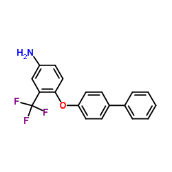 4-(4-Biphenylyloxy)-3-(trifluoromethyl)aniline Structure