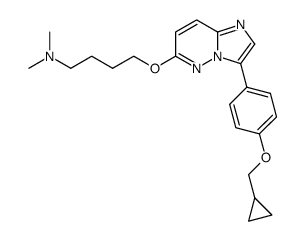 {4-[3-(4-cyclopropylmethoxy-phenyl)-imidazo[1,2-b]pyridazin-6-yloxy]-butyl}-dimethyl-amine Structure