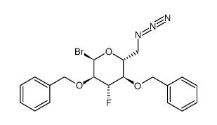 6-azido-2,4-di-O-benzyl-3,6-dideoxy-3-fluoro-α-D-glucopyranosyl bromide Structure