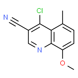 4-氯-8-甲氧基-5-甲基喹啉-3-腈结构式