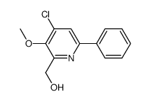 (4-chloro-3-methoxy-6-phenyl-pyridin-2-yl)-methanol结构式