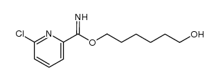 6-hydroxylhexyl 6-chloropyridine-2-carboximidate结构式