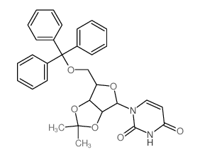 Uridine,2',3'-O-(1-methylethylidene)-5'-O-(triphenylmethyl)-结构式