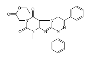 ethyl 2-(9-methyl-6,8-dioxo-1,3-diphenyl-4H-purino[8,7-c][1,2,4]triazin-7-yl)acetate结构式