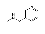 N-methyl-1-(4-methylpyridin-3-yl)methanamine Structure