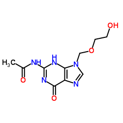 N2-Acetyl-9-[(2-hydroxyethoxy)methyl]guanine structure