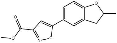 5-(2-甲基-2,3-二氢-1-苯并呋喃-5-基)异噁唑-3-羧酸甲酯结构式