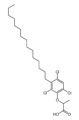 2-(2,4,6-trichloro-3-pentadecyl-phenoxy)propanoic acid结构式
