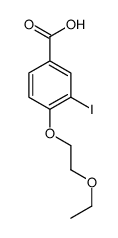 4-(2-乙氧基乙氧基)-3-碘苯甲酸结构式