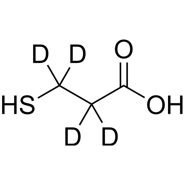 3-Mercaptopropionic acid-d4 Structure