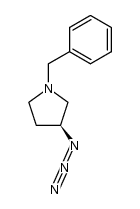 (3S)-3-azido-1-(phenylmethyl)pyrrolidine结构式