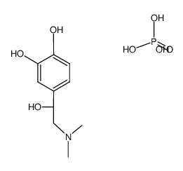 (+-)-1-(3,4-dihydroxy-phenyl)-2-dimethylamino-ethanol; dihydrogenphosphate Structure