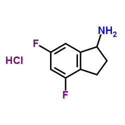 4,6-二氟茚满-1-胺盐酸盐结构式