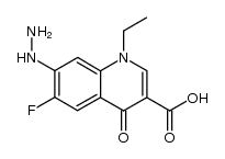 7-hydrazino-4-oxo-6-fluoro-1-ethyl-1,4-dihydro-3-quinolinecarboxylic acid结构式