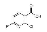 2-CHLORO-6-FLUORONICOTINIC ACID Structure